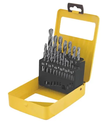 Zestaw wierteł do metalu MASTERTOOL 19 szt. HSS 1 - 10 mm metalowe pudełko WHITE 11-0119