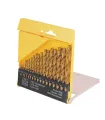 Zestaw wierteł MASTERTOOL do metalu 19 szt. HSS TiN 1 - 10 mm plastikowa skrzynka TiN 11-0219