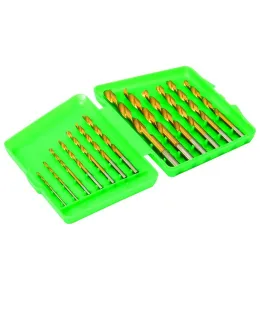 Zestaw wierteł do metalu MASTERTOOL 13 szt. HSS 1, 5 - 6, 5 mm plastikowa skrzynka TiN 11-1305