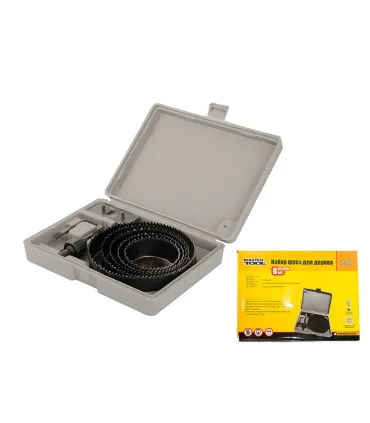 Otwornica do drewna i płyt gipsowo-kartonowych MASTERTOOL 8 szt. Ø 64 - 127 mm 12-2571