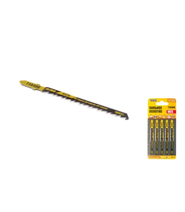 Brzeszczoty do wyrzynarki HCS MASTERTOOL do drewna/tworzyw sztucznych szybkie proste cięcie odwrócone 6TPI/100 mm 5 szt. 14-2818