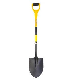 Łopata szpiczasta MASTERTOOL 230*300*1100 mm czarna z trzonkiem z włókna szklanego 14-6277