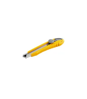 Nóż z odłamywanym ostrzem MASTERTOOL ostrze 18 mm, metalowe prowadnice, zacisk śrubowy, 3 ostrza 17-0102
