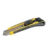 Nóż z odłamywanym ostrzem MASTERTOOL AUTO 18 mm, metalowe prowadnice, zacisk przyciskowy, powłoka TPR, 3 ostrza 17-0183