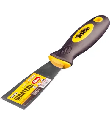 Szpachelka ze stali nierdzewnej MASTERTOOL FLEX 40 mm z dwuskładnikową rękojeścią TPR 19-5104