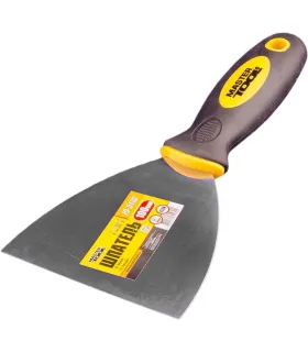 Szpachelka nierdzewna MASTERTOOL FLEX 100 mm z dwuskładnikową rękojeścią TPR 19-5110