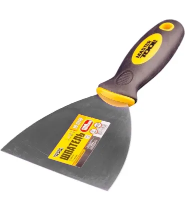 Szpachelka nierdzewna MASTERTOOL FLEX 100 mm z dwuskładnikową rękojeścią TPR 19-5110