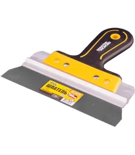 Szpachelka ze stali nierdzewnej MASTERTOOL AL-PROFI 200*35 mm z dwukomponentową rękojeścią TPR 19-5220