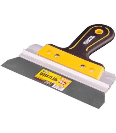 Szpachelka ze stali nierdzewnej MASTERTOOL AL-PROFI 200*35 mm z dwukomponentową rękojeścią TPR 19-5220