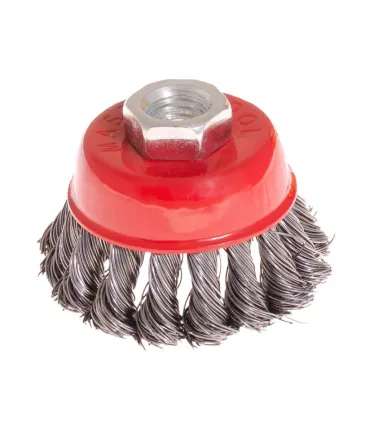 Szczotka tarczowa MASTERTOOL druciana czołowa - drut pleciony Ø 65 mm M14 19-7006