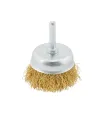 Szczotka tarczowa MASTERTOOL druciana czołowa do wiertarki - ryflowany drut mosiężny Ø 50 mm 19-7405