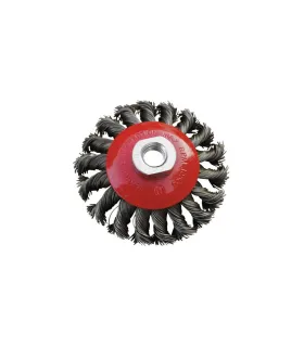 Szczotka tarczowa MASTERTOOL druciana okrągła - pleciony drut Ø 100 mm M14 19-8010