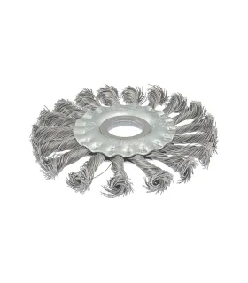 Szczotka tarczowa MASTERTOOL druciana boczna - pleciony drut Ø 115*22, 2 mm 19-9011