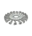 Szczotka tarczowa MASTERTOOL druciana boczna - pleciony drut Ø 115*22, 2 mm 19-9011