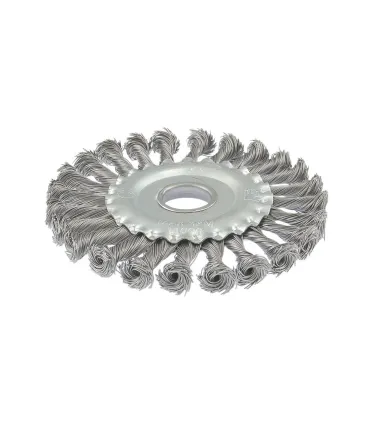 Szczotka tarczowa MASTERTOOL druciana boczna - pleciony drut Ø 125*22, 2 mm 19-9012