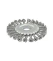 Szczotka tarczowa MASTERTOOL druciana boczna - pleciony drut Ø 125*22, 2 mm 19-9012