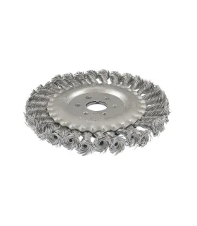 Szczotka tarczowa MASTERTOOL druciana boczna - pleciony drut Ø 150*22, 2 mm 19-9015