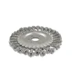 Szczotka tarczowa MASTERTOOL druciana boczna - pleciony drut Ø 150*22, 2 mm 19-9015