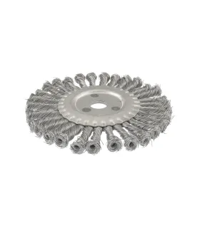 Szczotka tarczowa MASTERTOOL druciana boczna - drut pleciony Ø 180*22, 2 mm 19-9018