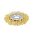 Szczotka tarczowa MASTERTOOL druciana boczna - ryflowany mosiężny drut Ø 125*22, 2 mm 19-9112