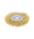 Szczotka tarczowa MASTERTOOL druciana boczna - ryflowany mosiężny drut Ø 150*22, 2 mm 19-9115