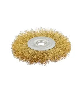 Szczotka tarczowa MASTERTOOL druciana boczna - ryflowany mosiężny drut Ø 180*22, 2 mm 19-9118