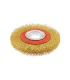 Szczotka tarczowa MASTERTOOL druciana boczna - ryflowany drut mosiężny Ø 150*32 mm 19-9215