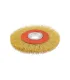 Szczotka tarczowa MASTERTOOL druciana boczna - ryflowany mosiężny drut Ø 200*32 mm 19-9220