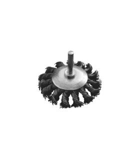 Szczotka tarczowa MASTERTOOL druciana okrągła do wiertarki - pleciony drut Ø 75 mm 19-9307