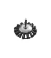 Szczotka tarczowa MASTERTOOL druciana okrągła do wiertarki - pleciony drut Ø 75 mm 19-9307