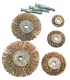 Zestaw drucianych mosiężnych szczotek bocznych do wiertarki 1/4" MASTERTOOL Ø20/40/50/63/75 mm 5 szt. 19-9500