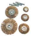 Zestaw drucianych mosiężnych szczotek bocznych do wiertarki 1/4" MASTERTOOL Ø20/40/50/63/75 mm 5 szt. 19-9500