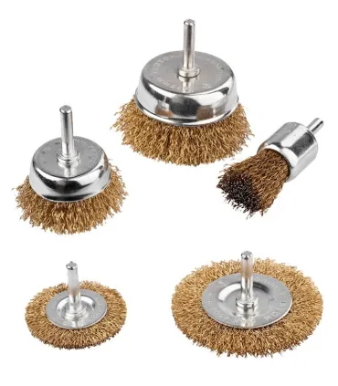 Zestaw drucianych mosiężnych szczotek do wiertarki 1/4" MASTERTOOL Ø25/50/75// 50/75 mm, 5szt. 19-9501