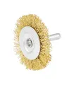 Szczotka tarczowa MASTERTOOL druciana boczna do wiertarki - ryflowany mosiężny drut Ø 50 mm 19-9705