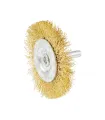 Szczotka tarczowa MASTERTOOL druciana boczna do wiertarki - ryflowany mosiężny drut Ø 60 mm 19-9706