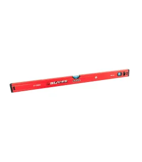 Poziomica budowlana aluminiowa MASTERTOOL PROFI 80 cm 2 libelki 0, 5 mm/m 0, 03° wnęka do montażu na rurach 37-0803