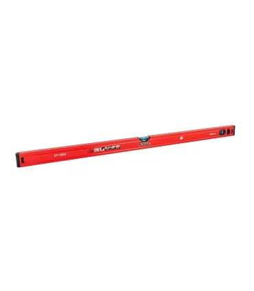 Poziomica budowlana aluminiowa MASTERTOOL PROFI 100 cm 2 libelki 0, 5 mm/m 0, 03° wnęka do montażu na rurach 37-1003