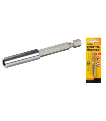 Uchwyt do bitów MASTERTOOL magnetyczny 1/4" 75 mm 40-0181