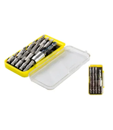 Bity wkrętakowe MASTERTOOL 25 mm 1/4" CRV z uchwytem zestaw 15 szt. 40-0382