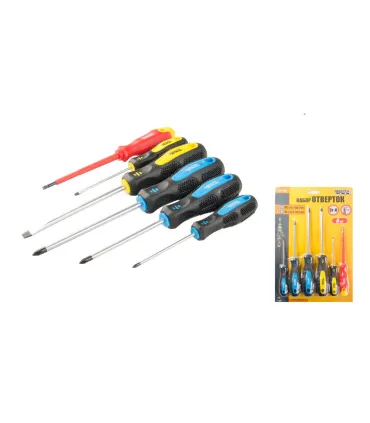 Wkrętaki zestaw MASTERTOOL 6 szt. PH0*75/PH1*100/PH2*125/SL3*75/SL6*125/SL4*100 - 1000V 40-1146
