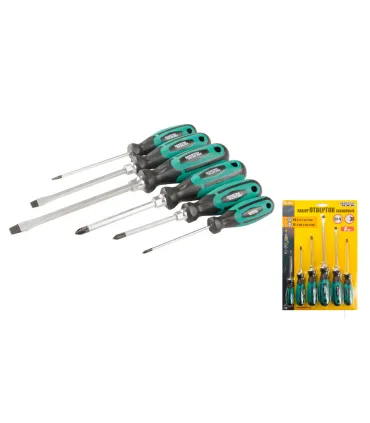 Wkrętaki zestaw MASTERTOOL HEXAGON 6 szt. PH0*75/PH1*80/PH2*100/SL 4*100/SL6*125/SL8*150 40-1152