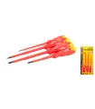 Wkrętaki izolowane MASTERTOOL 1000V zestaw 4 szt. PH1*80/PH2*125/SL3*100/SL5.5*125 40-1500