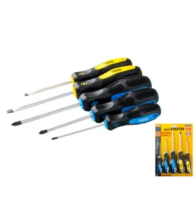 Zestaw wkrętaków MASTERTOOL 5 szt. PH0*75/PH1*75/PH2*100/SL5*75/SL6*100 40-1505