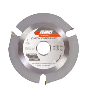Tarcza piłowa do cięcia drewna GRANITE zęby z węglika wolframu 125*22, 2*3T, 12200 obr./min 5-12-503