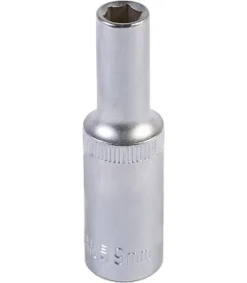 Nasadka nasadowa przedłużona 6-kątna MASTERTOOL 1/2" 9 mm L 78 mm CRV 78-0509