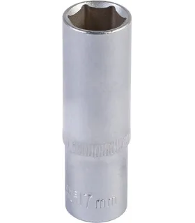 Nasadka nasadowa przedłużona 6-kątna MASTERTOOL 1/2" 17 mm L 78 mm CRV 78-0517