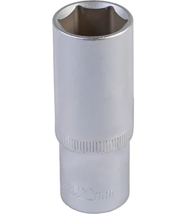 Nasadka nasadowa przedłużona 6-kątna MASTERTOOL 1/2" 22 mm L 78 mm CRV 78-0522