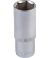 Nasadka nasadowa przedłużona 6-kątna MASTERTOOL 1/2" 24 mm L 78 mm CRV 78-0524