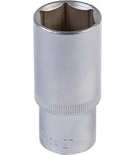 Nasadka przedłużona 6-kątna MASTERTOOL 1/2" 27 mm L 78 mm CRV 78-0527