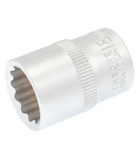 Nasadka 12-kątna MASTERTOOL 1/2" 18 mm L 40 mm CRV 78-0618